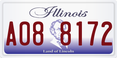 IL license plate A088172