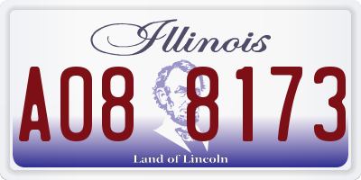 IL license plate A088173