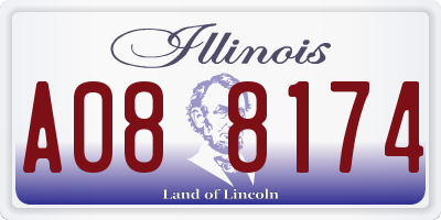 IL license plate A088174
