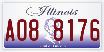 IL license plate A088176