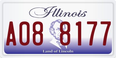 IL license plate A088177