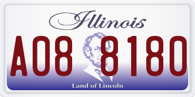 IL license plate A088180