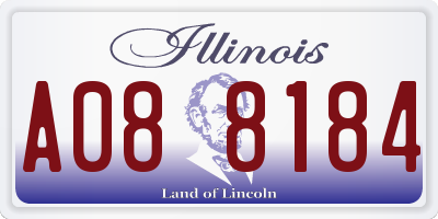 IL license plate A088184