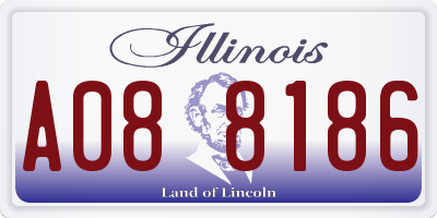 IL license plate A088186