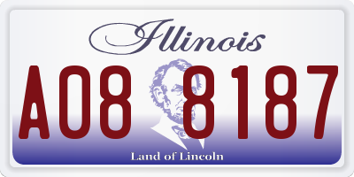 IL license plate A088187