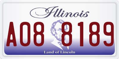IL license plate A088189