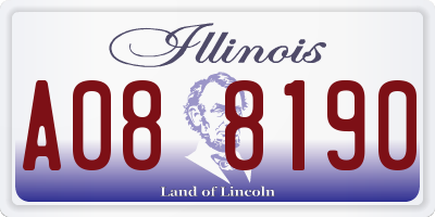 IL license plate A088190