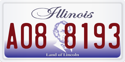 IL license plate A088193