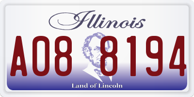 IL license plate A088194