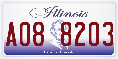 IL license plate A088203