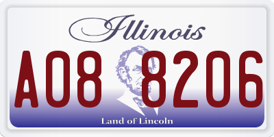IL license plate A088206
