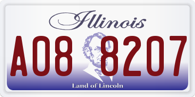 IL license plate A088207