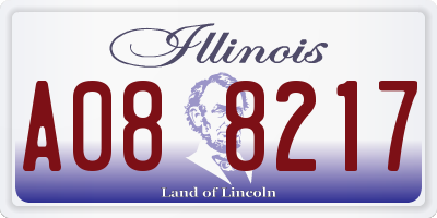 IL license plate A088217