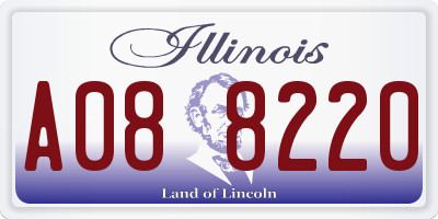 IL license plate A088220
