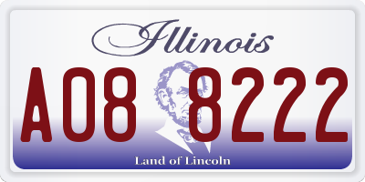 IL license plate A088222