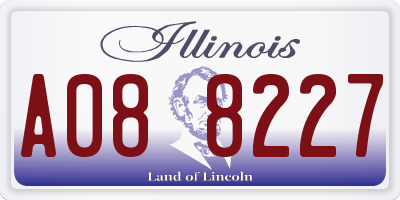IL license plate A088227