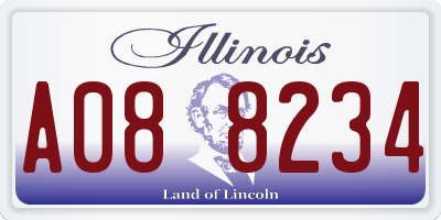 IL license plate A088234