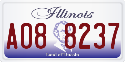 IL license plate A088237