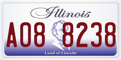 IL license plate A088238