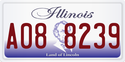 IL license plate A088239