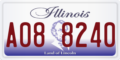 IL license plate A088240