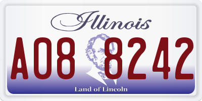IL license plate A088242