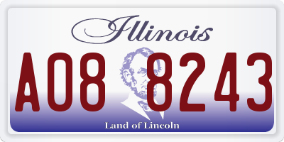 IL license plate A088243