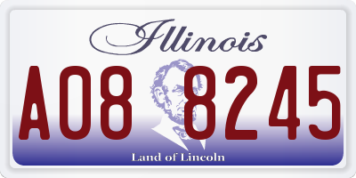 IL license plate A088245
