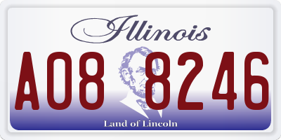 IL license plate A088246