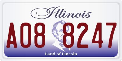 IL license plate A088247