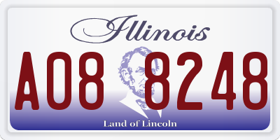 IL license plate A088248