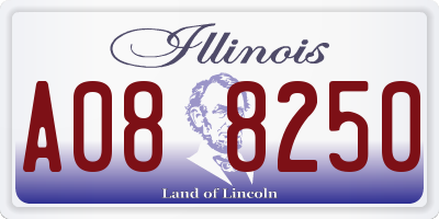 IL license plate A088250