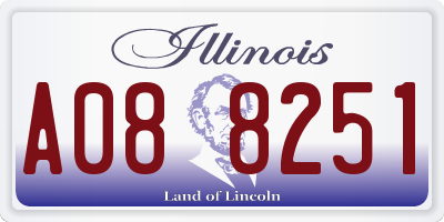 IL license plate A088251