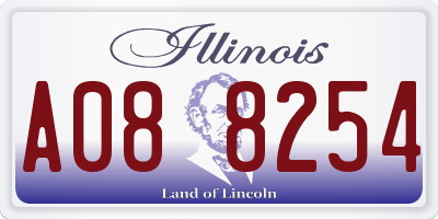 IL license plate A088254