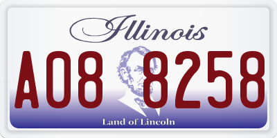IL license plate A088258
