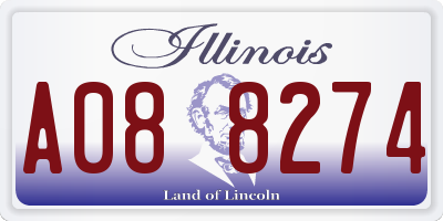 IL license plate A088274