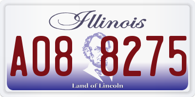 IL license plate A088275