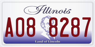 IL license plate A088287