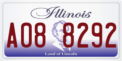 IL license plate A088292