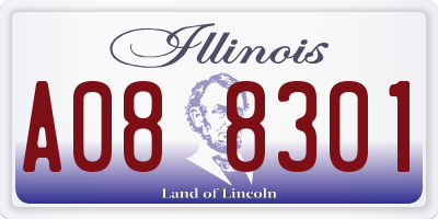 IL license plate A088301