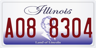 IL license plate A088304