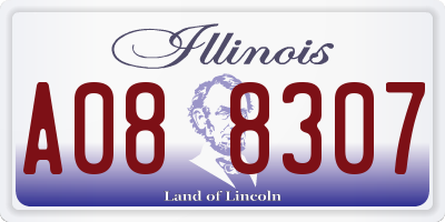 IL license plate A088307