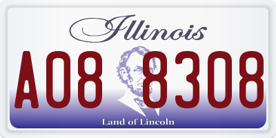IL license plate A088308