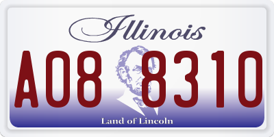 IL license plate A088310