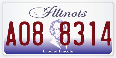 IL license plate A088314