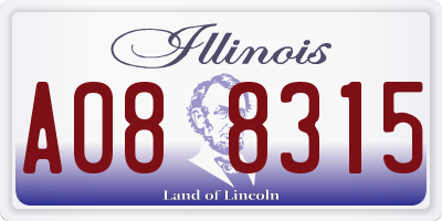 IL license plate A088315