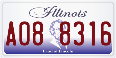 IL license plate A088316