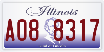 IL license plate A088317
