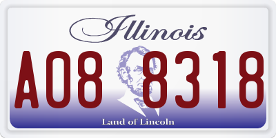 IL license plate A088318