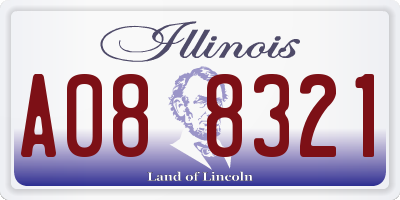 IL license plate A088321